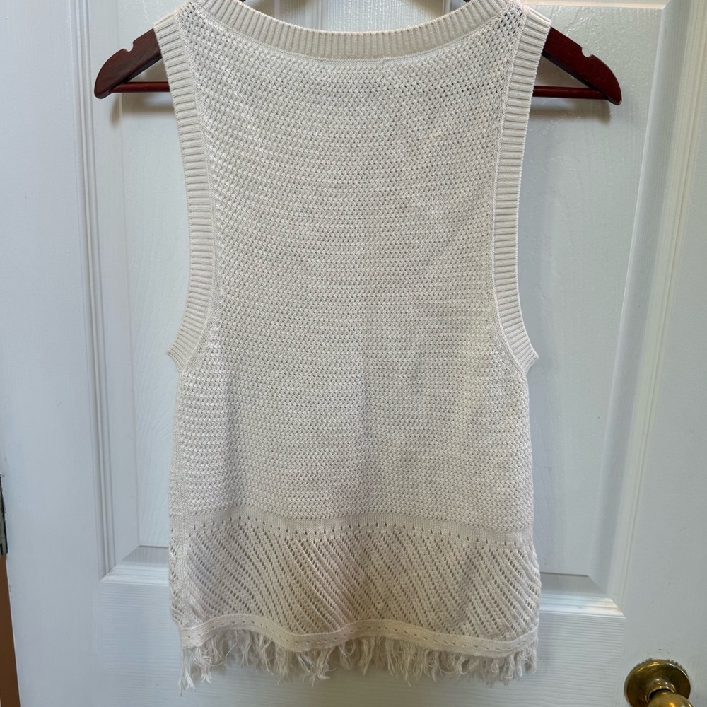 Ramy Brook Fringed Linen Tank Top - Picture 8 of 12